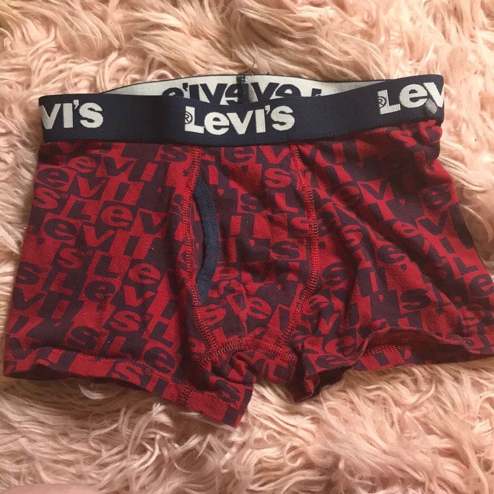 Red and navy blue Levi boxers size medium